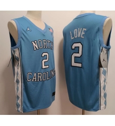 Men North Carolina Tar Heels #2 Caleb Love Blue College Football Jersey Men North Carolina Tar Heels #2 Caleb Love Blue College Football Jersey