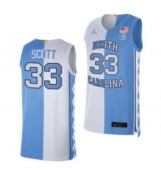 North Carolina Tar Heels Charlie Scott 2021 Blue White Split Edition Special Jersey North Carolina Tar Heels Charlie Scott 2021 Blue White Split Edition Special Jersey
