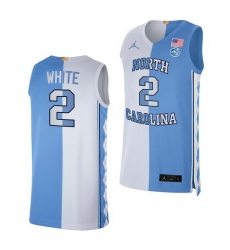 North Carolina Tar Heels Coby White 2021 Blue White Split Edition Special Jersey North Carolina Tar Heels Coby White 2021 Blue White Split Edition Special Jersey