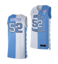 North Carolina Tar Heels James Worthy 2021 Blue White Split Edition Special Jersey North Carolina Tar Heels James Worthy 2021 Blue White Split Edition Special Jersey