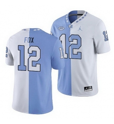 North Carolina Tar Heels Tomon Fox College Football White Blue Split Edition Game Jersey North Carolina Tar Heels Tomon Fox College Football White Blue Split Edition Game Jersey