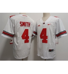 Men Ohio State Buckeyes Jeremiah Smith #4 white F U S E Stitched NCAA Football Jersey Men Ohio State Buckeyes Jeremiah Smith #4 white F U S E Stitched NCAA Football Jersey