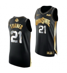 Ohio State Buckeyes Evan Turner Black Retired Number Golden Authentic Jersey Ohio State Buckeyes Evan Turner Black Retired Number Golden Authentic Jersey