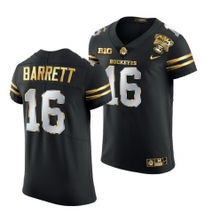 Ohio State Buckeyes J.T. Barrett Black 2021 Sugar Bowl Golden Limited Authentic Football Jersey Ohio State Buckeyes J.T. Barrett Black 2021 Sugar Bowl Golden Limited Authentic Football Jersey