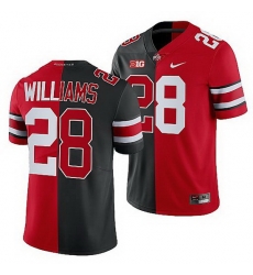 Ohio State Buckeyes Miyan Williams Scarlet Black Split Edition Men Jersey Ohio State Buckeyes Miyan Williams Scarlet Black Split Edition Men Jersey