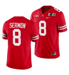 Ohio State Buckeyes Trey Sermon Scarlet 2021 Sugar Bowl Champions College Football Playoff College Football Playoff Jersey Ohio State Buckeyes Trey Sermon Scarlet 2021 Sugar Bowl Champions College Football Playoff College Football Playoff Jersey