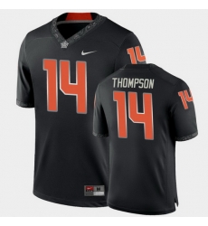 Men Oklahoma State Cowboys Peyton Thompson College Football Black Game Jersey Men Oklahoma State Cowboys Peyton Thompson College Football Black Game Jersey