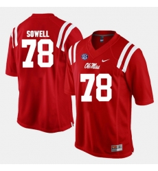 Bradley Sowell Red Ole Miss Rebels Alumni Football Game Jersey Bradley Sowell Red Ole Miss Rebels Alumni Football Game Jersey