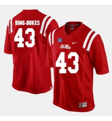 Detric Bing Dukes Red Ole Miss Rebels Alumni Football Game Jersey Detric Bing Dukes Red Ole Miss Rebels Alumni Football Game Jersey