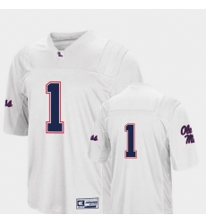 Men Ole Miss Rebels 1 White College Football Colosseum Jersey Men Ole Miss Rebels 1 White College Football Colosseum Jersey