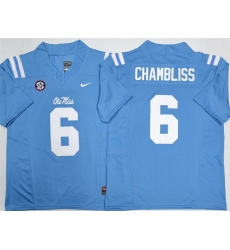 Men Ole Miss Rebels 6 Trinidad Chambliss Blue 2026 F U S E Stitched jersey Men Ole Miss Rebels 6 Trinidad Chambliss Blue 2026 F U S E Stitched jersey