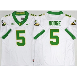Men Oregon Ducks  5 Dakorien Moore White 2026 F U S E  Stitched Jersey