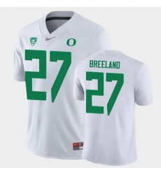 Men Oregon Ducks Jacob Breeland Game White College Football Jersey Men Oregon Ducks Jacob Breeland Game White College Football Jersey