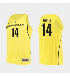 Men Oregon Ducks Kenny Wooten Yellow Authentic College Basketball Jersey Men Oregon Ducks Kenny Wooten Yellow Authentic College Basketball Jersey