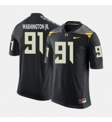 Men Oregon Ducks Tony Washington Jr. College Football Black Jersey Men Oregon Ducks Tony Washington Jr. College Football Black Jersey