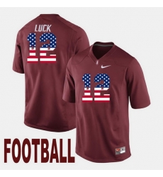 Andrew Luck Cardinal Stanford Cardinal Us Flag Fashion Jersey Andrew Luck Cardinal Stanford Cardinal Us Flag Fashion Jersey