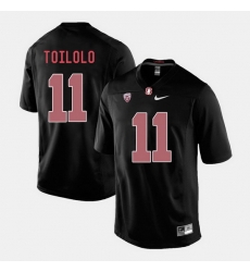Men Stanford Cardinal Levine Toilolo College Football Black Jersey Men Stanford Cardinal Levine Toilolo College Football Black Jersey