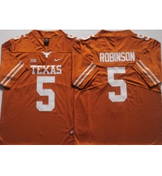 Men Nike Texas Longhorns #5 Bijan Robinson Nike NCAA Stitched Orange Football Jersey Men Nike Texas Longhorns #5 Bijan Robinson Nike NCAA Stitched Orange Football Jersey