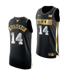 Texas Longhorns D.J. Augustin 2021 March Madness Golden Authentic Black Jersey Texas Longhorns D.J. Augustin 2021 March Madness Golden Authentic Black Jersey