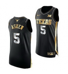 Texas Longhorns Devin Askew Black Golden Edition 2021 Top Transfers Jersey Texas Longhorns Devin Askew Black Golden Edition 2021 Top Transfers Jersey