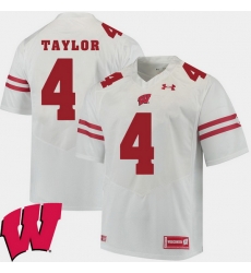 Men Wisconsin Badgers A.J. Taylor White Alumni Football Game Ncaa 2018 Jersey Men Wisconsin Badgers A.J. Taylor White Alumni Football Game Ncaa 2018 Jersey