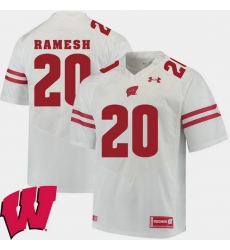Men Wisconsin Badgers Austin Ramesh White Alumni Football Game Ncaa 2018 Jersey Men Wisconsin Badgers Austin Ramesh White Alumni Football Game Ncaa 2018 Jersey
