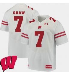 Men Wisconsin Badgers Bradrick Shaw White Alumni Football Game Ncaa 2018 Jersey Men Wisconsin Badgers Bradrick Shaw White Alumni Football Game Ncaa 2018 Jersey