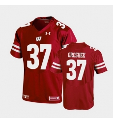 Men Wisconsin Badgers Garrett Groshek Replica Red Football Jersey Men Wisconsin Badgers Garrett Groshek Replica Red Football Jersey