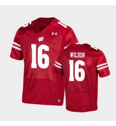 Men Wisconsin Badgers Russell Wilson Premier Red Football Jersey Men Wisconsin Badgers Russell Wilson Premier Red Football Jersey
