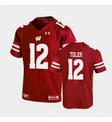 Men Wisconsin Badgers Titus Toler Replica Red Football Jersey Men Wisconsin Badgers Titus Toler Replica Red Football Jersey