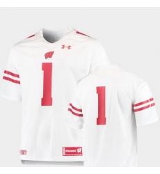Men Wisconsin Badgers White College Football Team Replica Jersey Men Wisconsin Badgers White College Football Team Replica Jersey