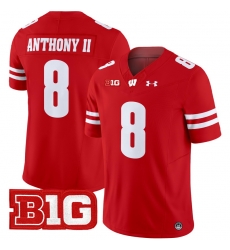 Men Youth Wisconsin Badgers 8 Vinny Anthony II Red 2024 Vapor Limited Jersey All Stitched Men Youth Wisconsin Badgers 8 Vinny Anthony II Red 2024 Vapor Limited Jersey All Stitched