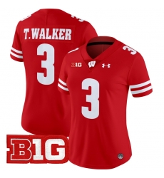 Women Wisconsin Badgers 3 Tawee Walker Red 2024 Vapor Limited Jersey All Stitched Women Wisconsin Badgers 3 Tawee Walker Red 2024 Vapor Limited Jersey All Stitched