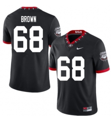 2020 Men #68 Chris Brown Georgia Bulldogs Mascot 100th Anniversary College Football Jerseys Sale-Bla 2020 Men #68 Chris Brown Georgia Bulldogs Mascot 100th Anniversary College Football Jerseys Sale-Bla