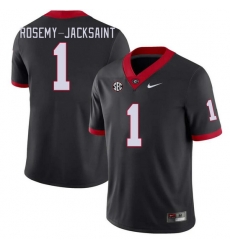 Men #1 Marcus Rosemy-Jacksaint Georgia Bulldogs College Football Jerseys Stitched-Black Men #1 Marcus Rosemy-Jacksaint Georgia Bulldogs College Football Jerseys Stitched-Black