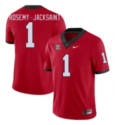 Men #1 Marcus Rosemy-Jacksaint Georgia Bulldogs College Football Jerseys Stitched-Red Men #1 Marcus Rosemy-Jacksaint Georgia Bulldogs College Football Jerseys Stitched-Red