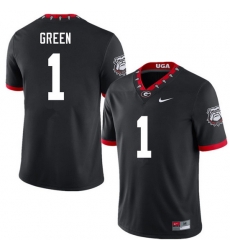 Men #1 Nyland Green Georgia Bulldogs 100th Anniversary College Football Jerseys Sale-100th Black Men #1 Nyland Green Georgia Bulldogs 100th Anniversary College Football Jerseys Sale-100th Black