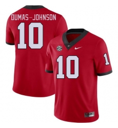 Men #10 Jamon Dumas-Johnson Georgia Bulldogs College Football Jerseys Stitched-Red Men #10 Jamon Dumas-Johnson Georgia Bulldogs College Football Jerseys Stitched-Red