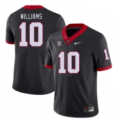Men #10 Tyler Williams Georgia Bulldogs College Football Jerseys Stitched-Black Men #10 Tyler Williams Georgia Bulldogs College Football Jerseys Stitched-Black