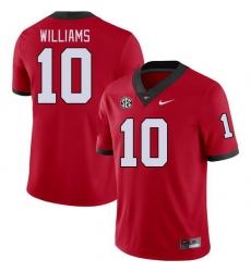 Men #10 Tyler Williams Georgia Bulldogs College Football Jerseys Stitched-Red Men #10 Tyler Williams Georgia Bulldogs College Football Jerseys Stitched-Red