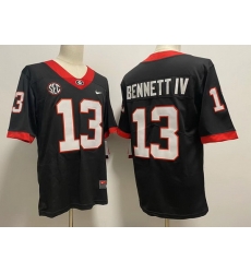 Men #13 Stetson BENNETT IV Georgia Bulldogs College Football Jerseys Sale-Black Men #13 Stetson BENNETT IV Georgia Bulldogs College Football Jerseys Sale-Black