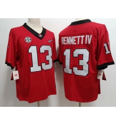 Men #13 Stetson BENNETT IV Georgia Bulldogs College Football Jerseys Sale red Men #13 Stetson BENNETT IV Georgia Bulldogs College Football Jerseys Sale red