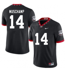 Men #14 Jackson Muschamp Georgia Bulldogs 100th Anniversary College Football Jerseys Sale-100th Blac Men #14 Jackson Muschamp Georgia Bulldogs 100th Anniversary College Football Jerseys Sale-100th Blac