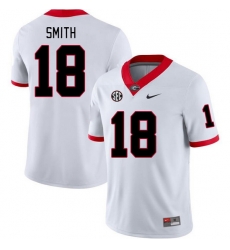 Men #18 C.J. Smith Georgia Bulldogs College Football Jerseys Stitched-White Men #18 C.J. Smith Georgia Bulldogs College Football Jerseys Stitched-White
