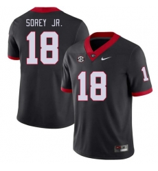 Men #18 Xavian Sorey Jr. Georgia Bulldogs College Football Jerseys Stitched-Black Men #18 Xavian Sorey Jr. Georgia Bulldogs College Football Jerseys Stitched-Black