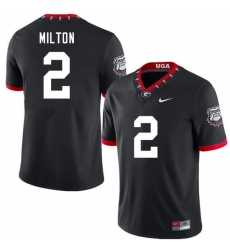 Men #2 Kendall Milton Georgia Bulldogs 100th Anniversary College Football Jerseys Sale-100th Black Men #2 Kendall Milton Georgia Bulldogs 100th Anniversary College Football Jerseys Sale-100th Black