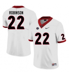 Men #22 Branson Robinson Georgia Bulldogs College Football Jerseys Sale-White Men #22 Branson Robinson Georgia Bulldogs College Football Jerseys Sale-White