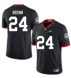 Men #24 Matthew Brown Georgia Bulldogs 100th Anniversary College Football Jerseys Sale-100th Black Men #24 Matthew Brown Georgia Bulldogs 100th Anniversary College Football Jerseys Sale-100th Black