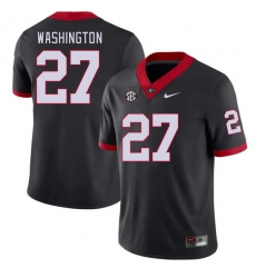 Men #27 C.J. Washington Georgia Bulldogs College Football Jerseys Stitched-Black Men #27 C.J. Washington Georgia Bulldogs College Football Jerseys Stitched-Black