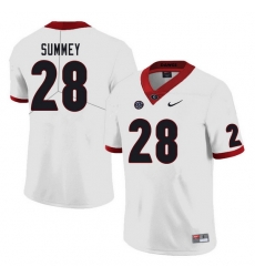 Men #28 Anthony Summey Georgia Bulldogs College Football Jerseys Sale-White Men #28 Anthony Summey Georgia Bulldogs College Football Jerseys Sale-White
